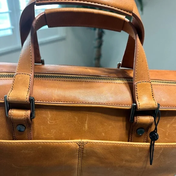 Brahmin Unisex Genuine Leather Briefcase NWOT